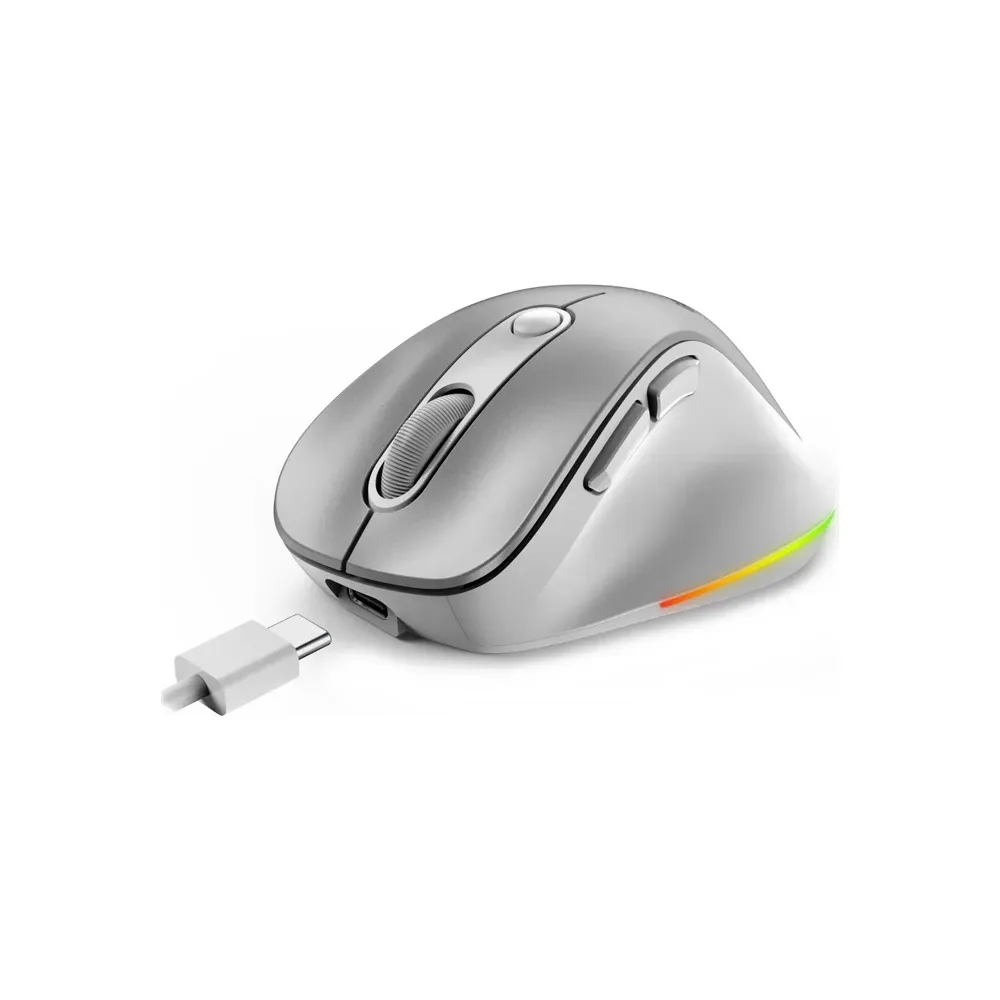 MOUSE GENIUS  WIRELLES MINI ERGO 9000S PRO SILVER RECARGABLE DUAL  BT Y 2 4GHZ RGB DPI 800 A 2 2