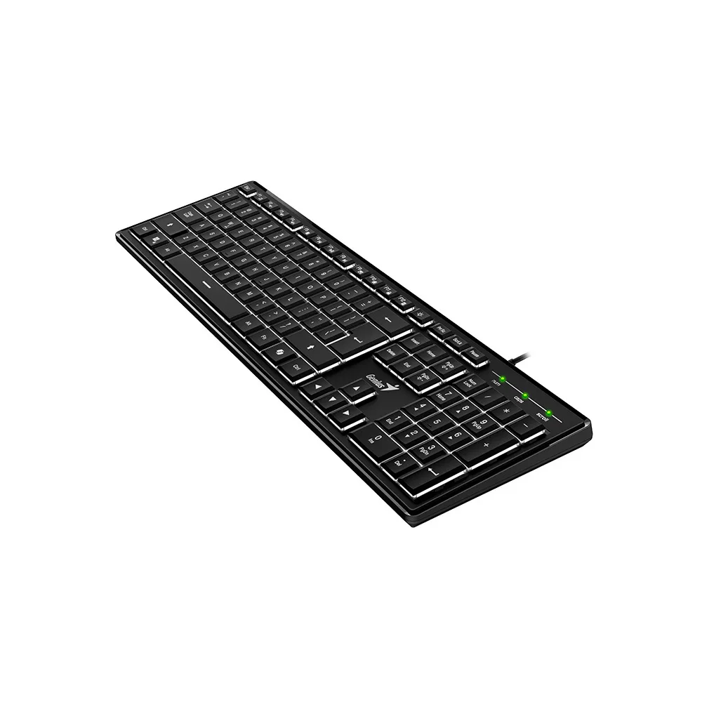 TECLADO  SLIMSTAR 820 NEGRO USB ILUMINADO Y TECLA COPILOT 3