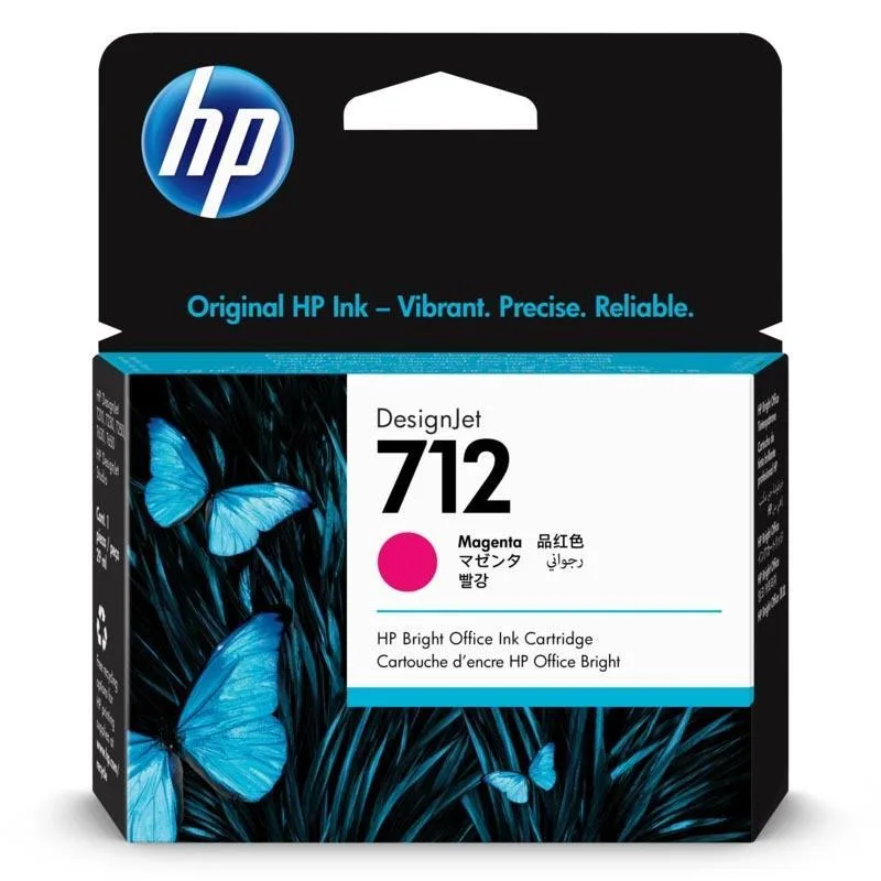 TINTA HPINC 712 MAGENTA DJ T210/T230/T250/T630/T650 29 ML 3ED68A