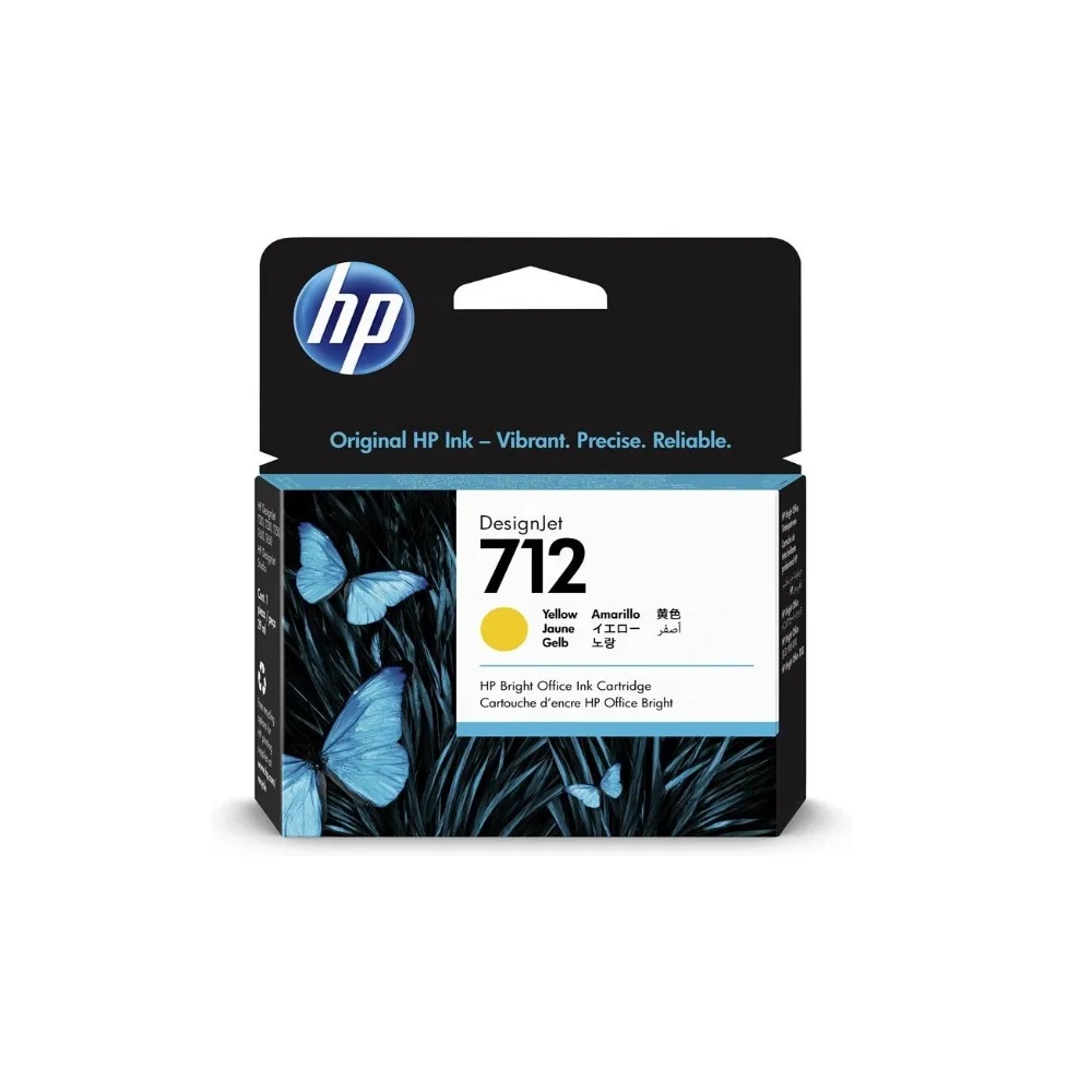 TINTA HPINC 712 AMARILLO DJ T210/T230/T250/T630/T650 29 ML 3ED69A