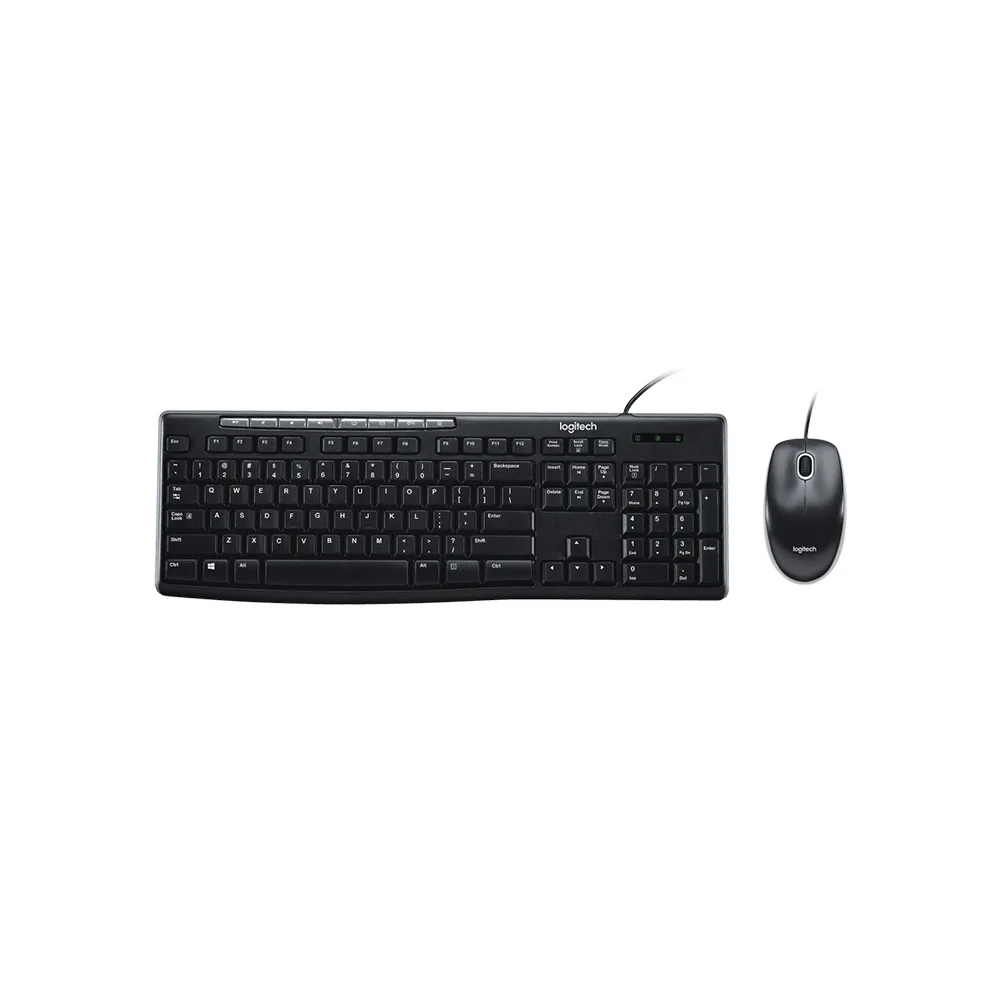 COMBO LOGITECH/TECLADO Y MOUSE MK200/USB/ALTURA AJUSTABLE/NUM-PAD/TECLAS CONCAVAS