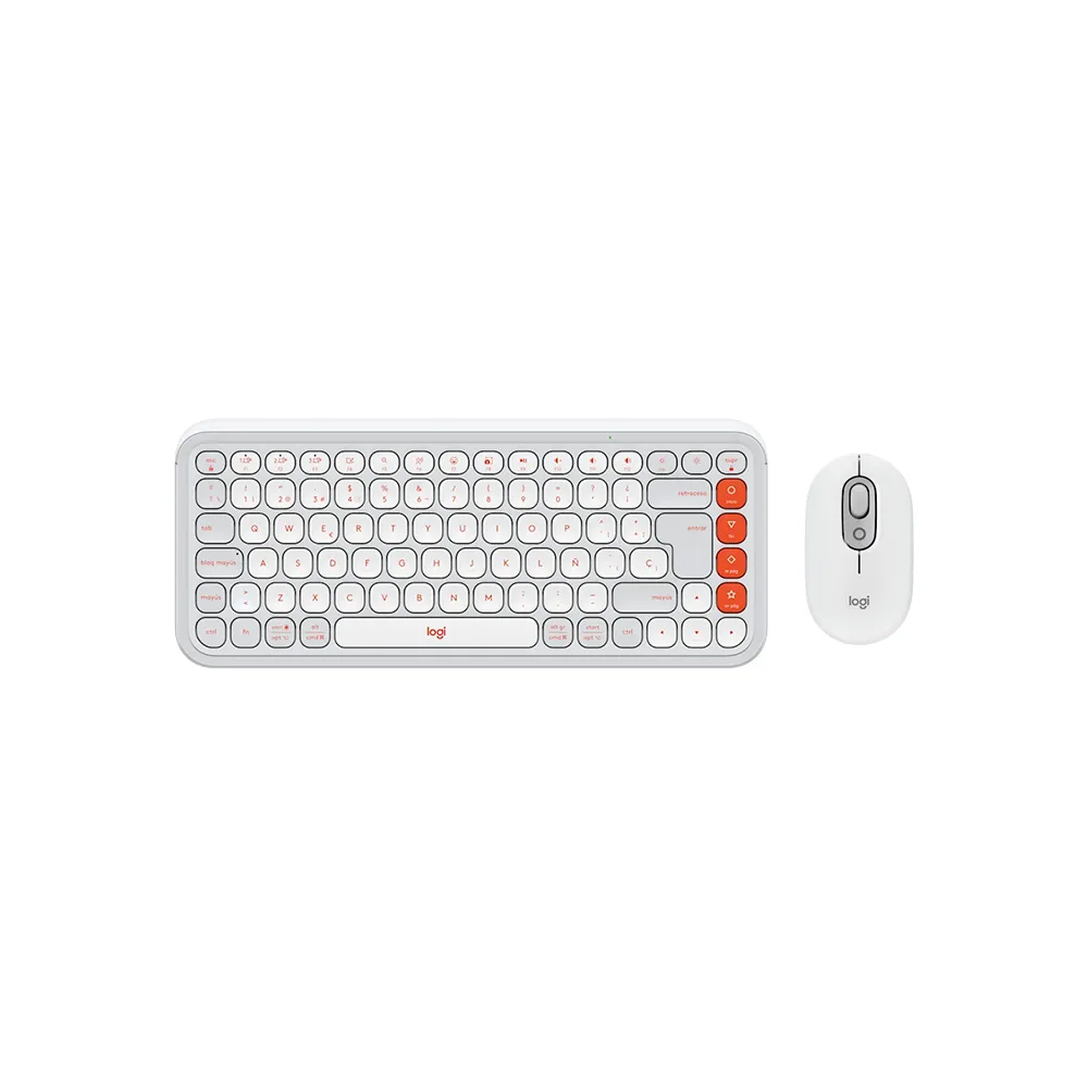 COMBO LOGITECH/TECLADO Y MOUSE POP ICON/WIRELESS/EASY-SWITCH/HASTA 3 DISPOSITIVOS/WHITE