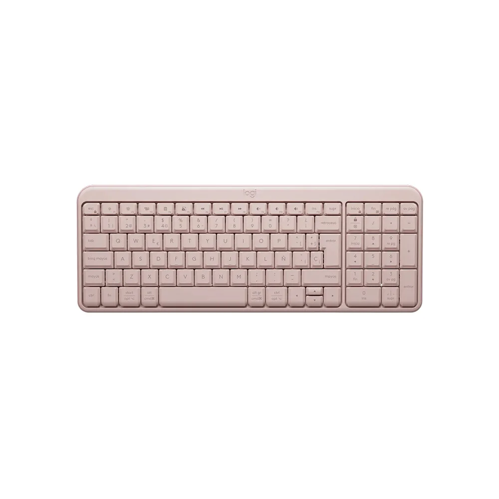 TECLADO LOGITECH/K250/COMPACTO/BLUETOOTH/WIRELESS/INCLY.NUM-PAD/AJUSTABLE 7GRADOS/ROSE