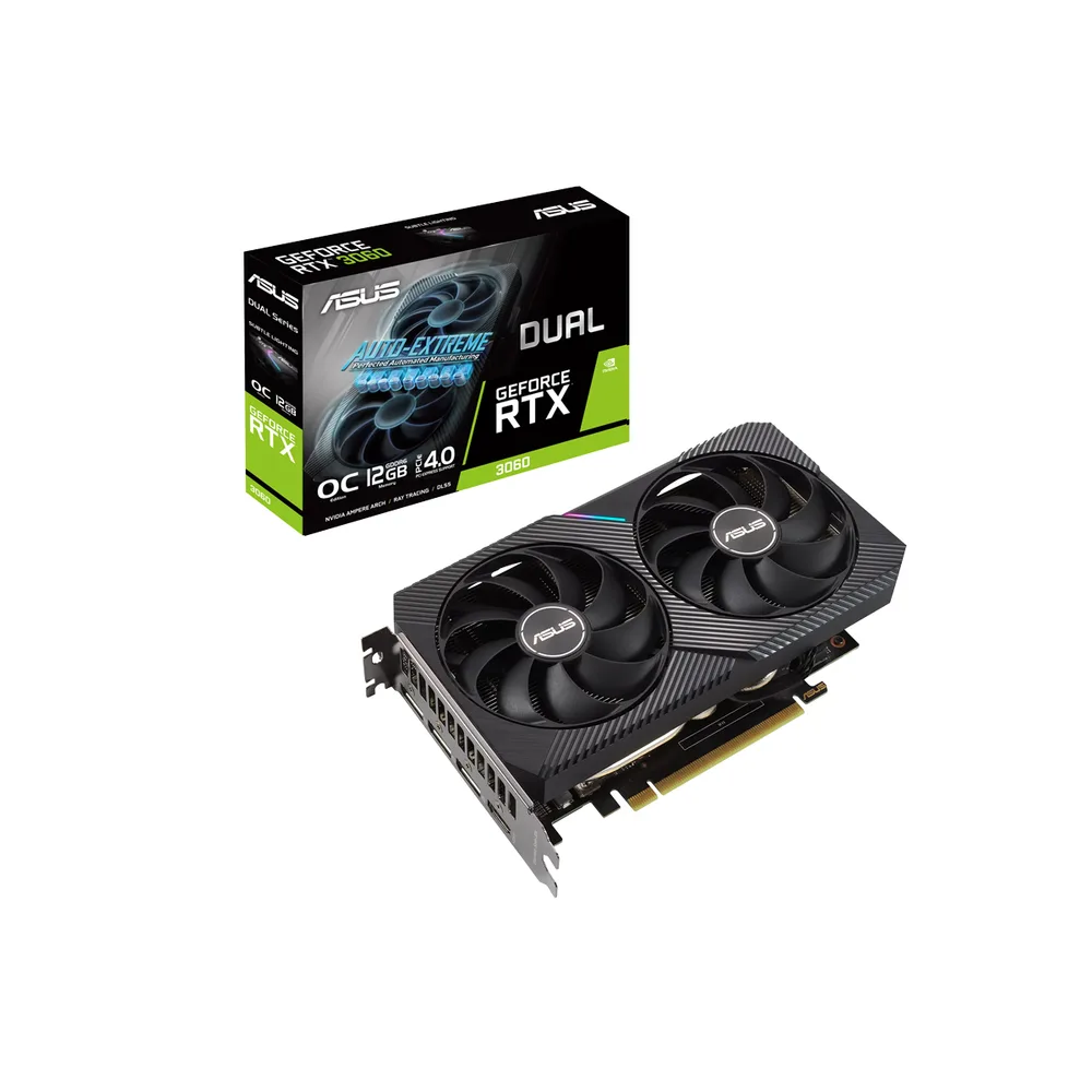 TARJETA DE VIDEO ASUS DUAL-RTX3060-O12G-V2 HDMIX2 DPX3 3
