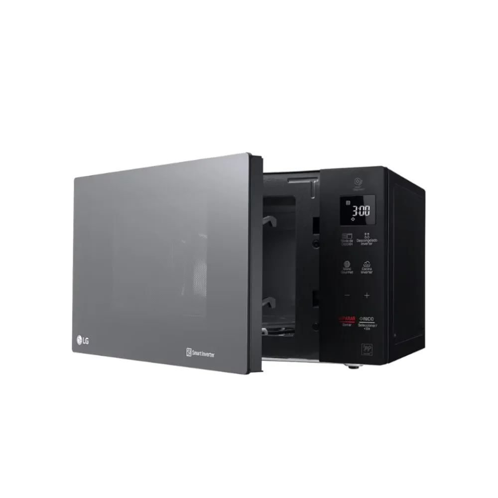 MICROONDAS LG MH1536GIR 42 LITROS NEOCHEF GRILL SMART INVERTER EASY CLEAN 1.5 CU 1200W NEGRO