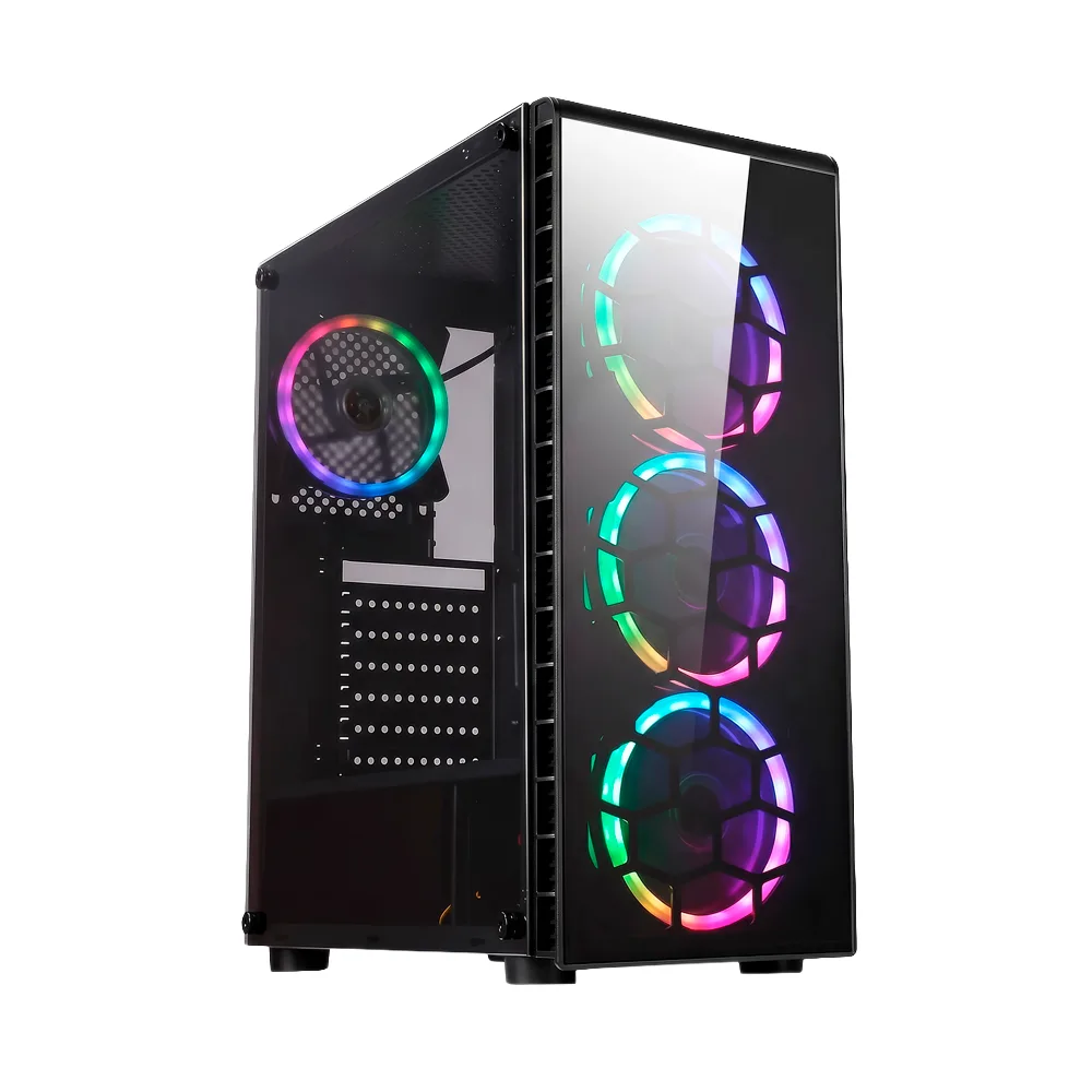CASE SPEEDMIND/MICRO ATX ITX GAMING WITH GLASS SIDES USB.3.0 USB 2.0 HD AUDIO 5 ARGB FANS NO PSU